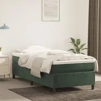 Giroletto a Molle Verde Scuro 90x190 cm in Velluto 3121093