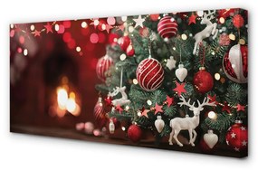 Quadro su tela Palpebre dell'albero di Natale 100x50 cm