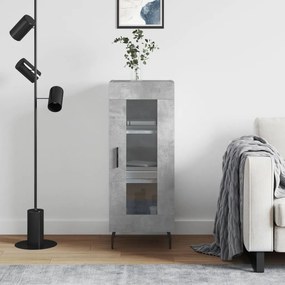 Credenza Grigio Cemento 34,5x34x90 Cm İn Legno Multistrato /