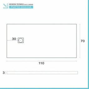Piatto doccia filo pavimento Karen 70x110 in resina pietra tortora