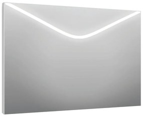 Specchio con illuminazione integrata bagno rettangolare L 100 x H 70 x P 2.5 cm