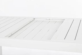Tavolo In Alluminio Bianco Allungabile Da Esterno 100x200-300 Cm Hilde Bizzotto