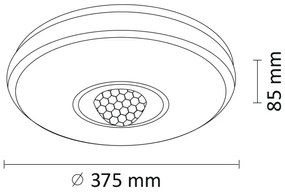 Plafoniera LED RGB Dimmerabile MAGIC DISCO LED/18W/230V + telecomando