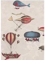 Cole & Son Carta da parati Macchine Volanti - Stone/ Rouge/ Blue