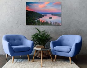 Stampa su tela – Lago al tramonto