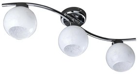 Plafoniera neoclassico Allegra cromo IP20, 3XE14