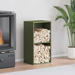 Rastrelliera Per Legna Da Ardere Verde Oliva 40x30x75 Cm /