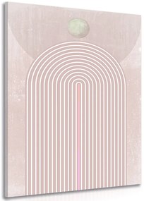 Stampa su tela – Arcobaleno rosa moderno Mid-Century