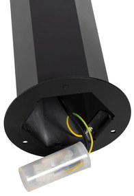 Lampada da terra da esterno nera con paralume fumé esagonale 50 cm - Denmark