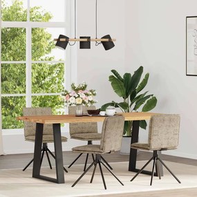Sedie Da Pranzo 4 Pz Grigio Chiaro İn Similpelle Scamosciata /