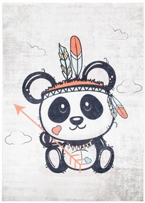 Tappeto per bambini con il motivo di un adorabile panda indiano Larghezza: 160 cm | Lunghezza: 220 cm