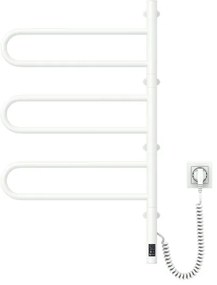 Portasciugamani rotante elettrico con termostato FOUETTE 185W/230V 81,8 cm IP44 bianco