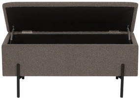 Panchina marrone con rivestimento in bouclé Watford – House Nordic