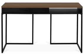 Tavolo da lavoro con piano in legno di noce 130x50 cm City - TemaHome