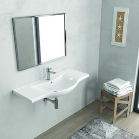 Kamalu - lavandino sospeso 65cm ceramica bagno litos-bs65