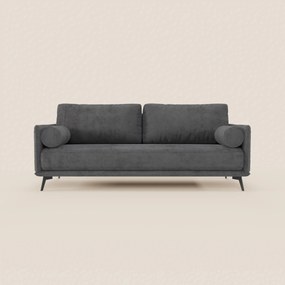Basalto Divano lineare 2 o 3 posti con seduta unica e base in metallo in tessuto smacchiabile T31