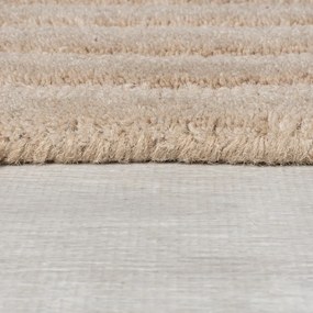 Tappeto beige in lana tessuto a mano 160x230 cm Zen Rectangles – Flair Rugs