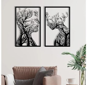 SET 2x Decorazione da muro 86x63 cm Albero della Vita metallo