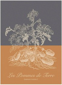 Set di 4 strofinacci jacquard Pommes De Terre Ocre