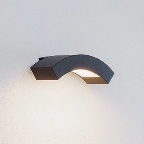 Applique da esterni a LED LENNIK Lucande, Nero, Alluminio, Moderno, Applique LED da esterni