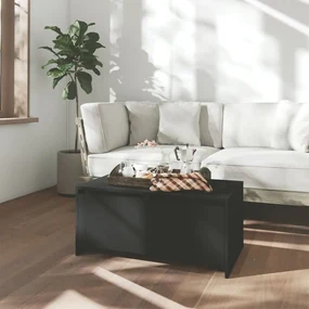 Tavolino Da Salotto Nero 90x50x41,5 Cm İn Legno Multistrato /