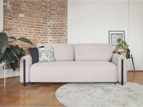 Divano beige allungabile/con contenitore e rivestimento in velluto a coste 244 cm Arcadova – ELTAP