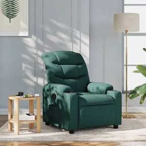 Poltrona Reclinabile İn Tessuto Verde Scuro /
