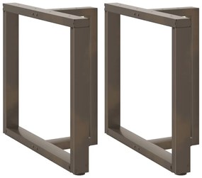 Gambe Tavolo Pranzo A T 2 Pz Naturale 70x35x(72-73) Cm Acciaio /