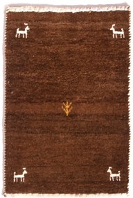 Gabbeh Tappeto 60x40 Marrone (Iran) Annodato A Mano