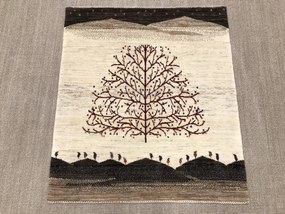 Loribaft Tappeto 100 x 110 Beige (Iran) Annodato A Mano