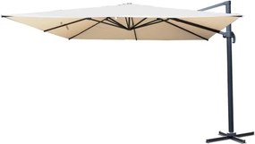 Ombrellone Catering 3x4 In Alluminio Palo Laterale Antracite Telo Ecru Airvent