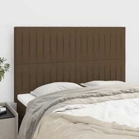 Testiere 4 Pz Marrone Scuro 72x5x78/88 Cm İn Tessuto /