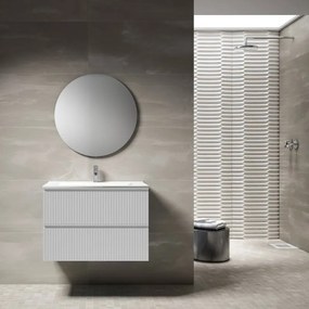 Mobile sottolavabo e lavabo Ares neve L 80 cm