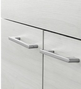 Mobile lavatoio 60x50 cm 2 ante bianco venato con vaschetta in resina