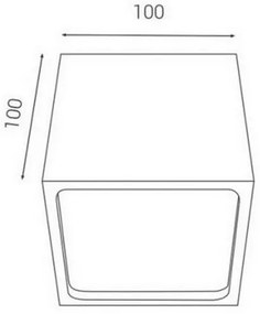 LED2 - Plafoniera LED da esterno CUBE LED/12W/230V bianca