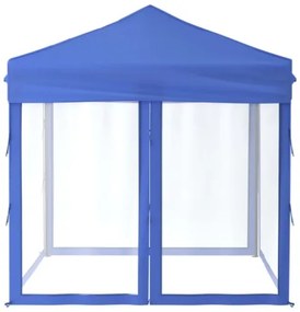 Tenda per Feste Pieghevole con Pareti Laterali Blu 2x2 m