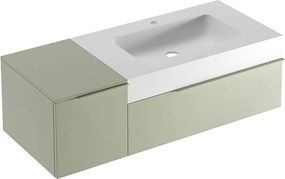 Mobile bagno sospeso con lavabo L 120 x H 36 x P 51 cm avocado per vasca a destra Ginevra