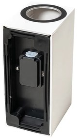 Lampada da parete per esterni moderna in plastica bianca 2 luci - Baleno