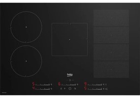 Beko HII 85780 UFT Nero Da incasso 80 cm Piano cottura a induzione 5 Fornello (i)