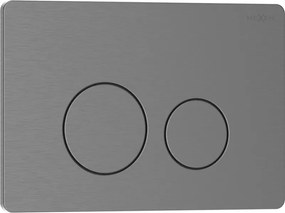 Mexen Tex 06 pulsante di sciacquo acciaio inossidabile, gun gray spazzolato - 6106-12