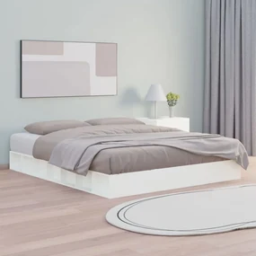 Giroletto Bianco 160x200 Cm İn Legno Massello /