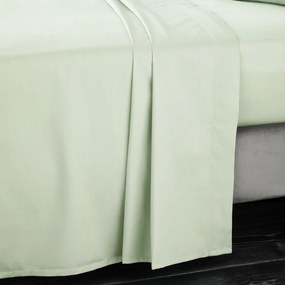 Lenzuolo con angoli verde chiaro in raso di cotone 275x275 cm Cotton Sateen – Bianca