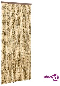 vidaXL Zanzariera Beige e Marrone 90x220 cm Ciniglia