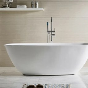 Rubinetto vasca a pavimento freestanding cromato