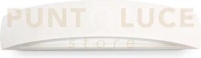 Soda applique in gesso bianco biemissione ip20 2 luci attacco e14 51cm