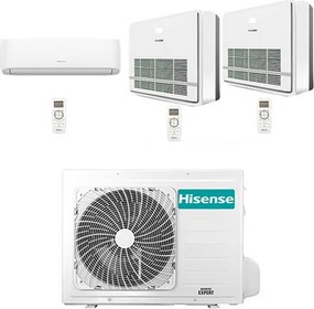 Climatizzatore Condizionatore Hisense Console + Hi Comfort R32 Trial Split Inverter 7000 + 9000 + 12000 BTU con U.E. 3AMW62U4RJC NOVITÁ Classe A++/A+
