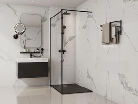 Piatto per doccia da posare o da a incasso 120 x 80 cm in Resina Nero - MIRNOSA