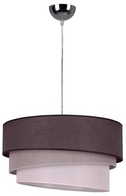 Duolla - Lampadario a sospensione con filo TRIO 1xE27/40W/230V diametro 45 cm antracite/grigio/bianco