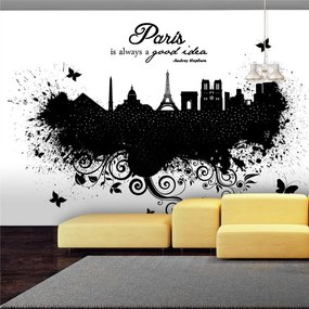 Fotomurale  Paris is always a good idea  Colore bianco e nero, Dimensioni e Misure 150x105