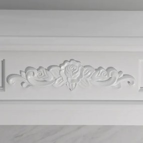 Camino a bioetanolo biocamino da terra TRUMAN Bianco effetto marmo L121 x P38 x H108